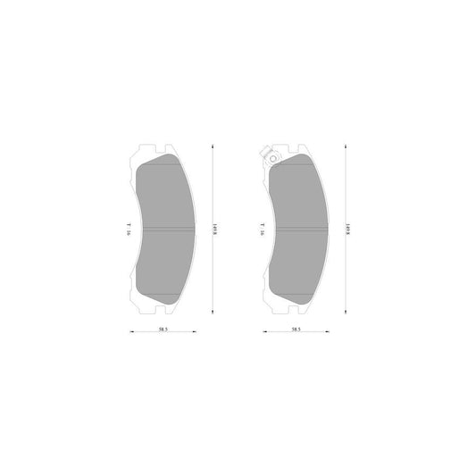 Bosch 0986Ab2065 Brake Pad Set With Acoustic Wear Warning BP2065N