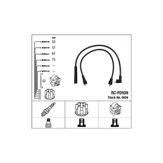 NGK Ignition Cable Kit RC-FD509 (NGK0604)