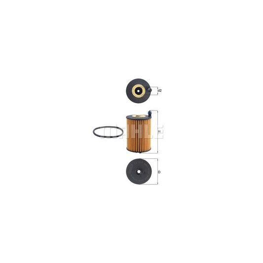 MAHLE ORIGINAL OX 1266D Oil Filter Filter Insert