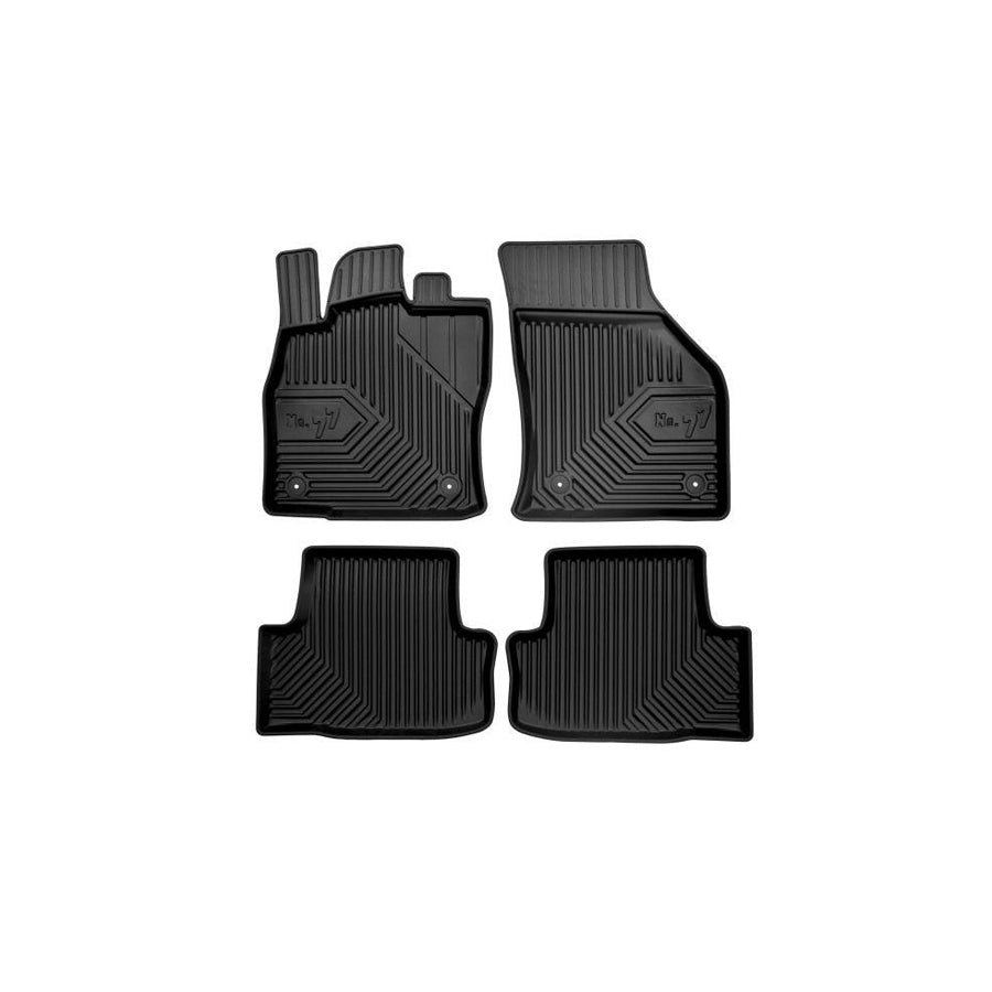 FROGUM Tailored 77407053 Floor mat set for SKODA Karoq Off-Road (NU7) Elastomer, Front and Rear, Quantity: 4, Black, (LHD)