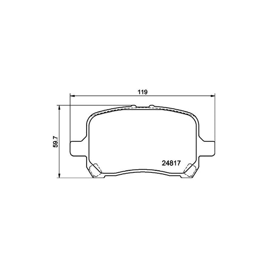 Hella 8DB 355 014 691 Brake Pad Set For Chevrolet Hhr Mpv With Acoustic Wear Warning