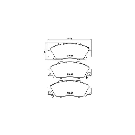 Hella 8DB 355 016 441 Brake Pad Set With Acoustic Wear Warning