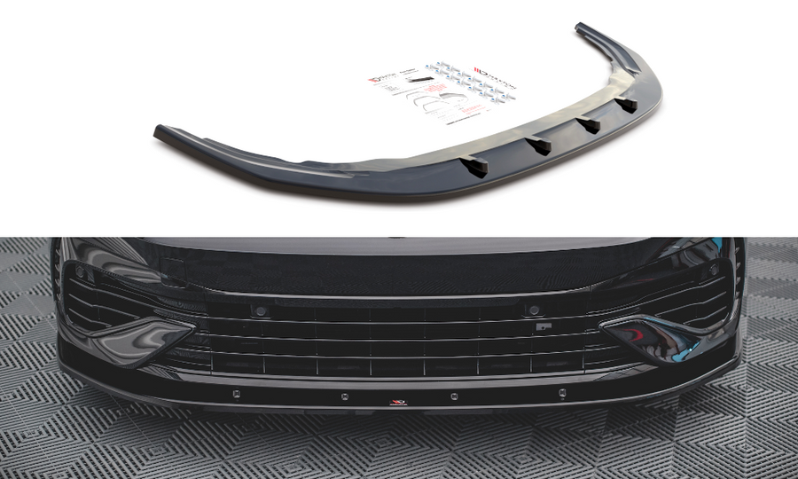 Maxton Design VW-GO-8-R-FD1T Front Splitter V.1 Volkswagen Golf R MK8 | Duco Car Parts UK Car Parts