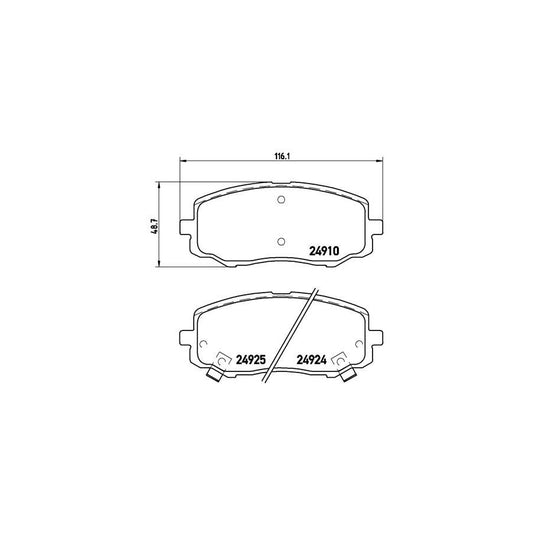 Brembo P 30 045 Brake Pad Set For Hyundai I20 With Acoustic Wear Warning