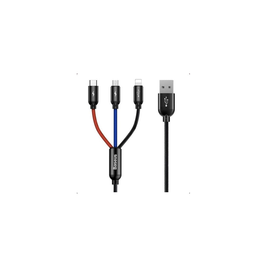 Baseus CAMLT-ASY01 USB charge cable Black, 300mm