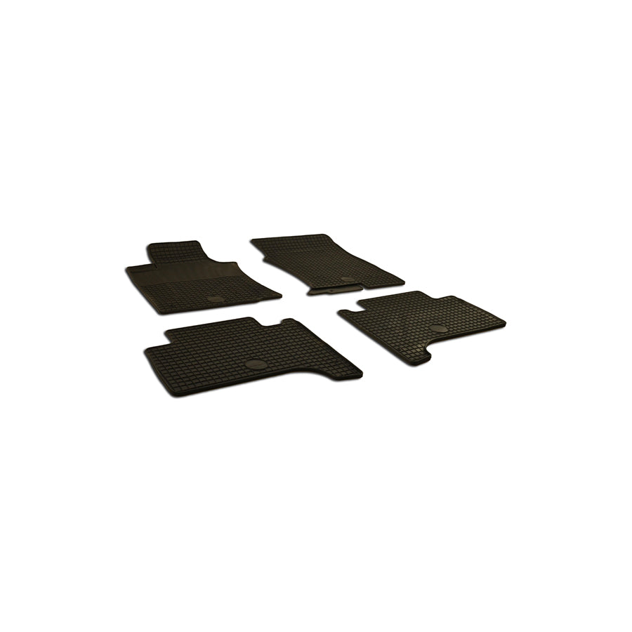WALSER Tailored 50526 Floor mat set for TOYOTA LAND CRUISER Elastomer, Front and Rear, Quantity: 4, Black