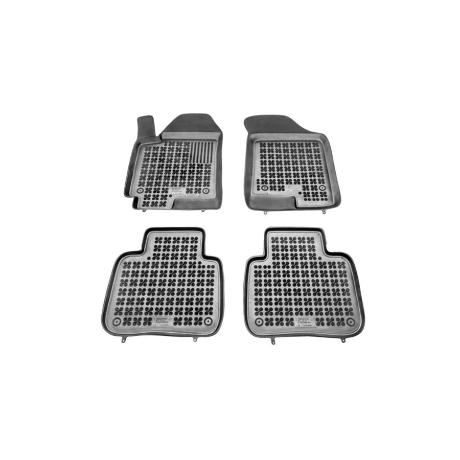 REZAW PLAST 201009 Floor mat set for KIA CERATO Elastomer, Front and Rear, Black