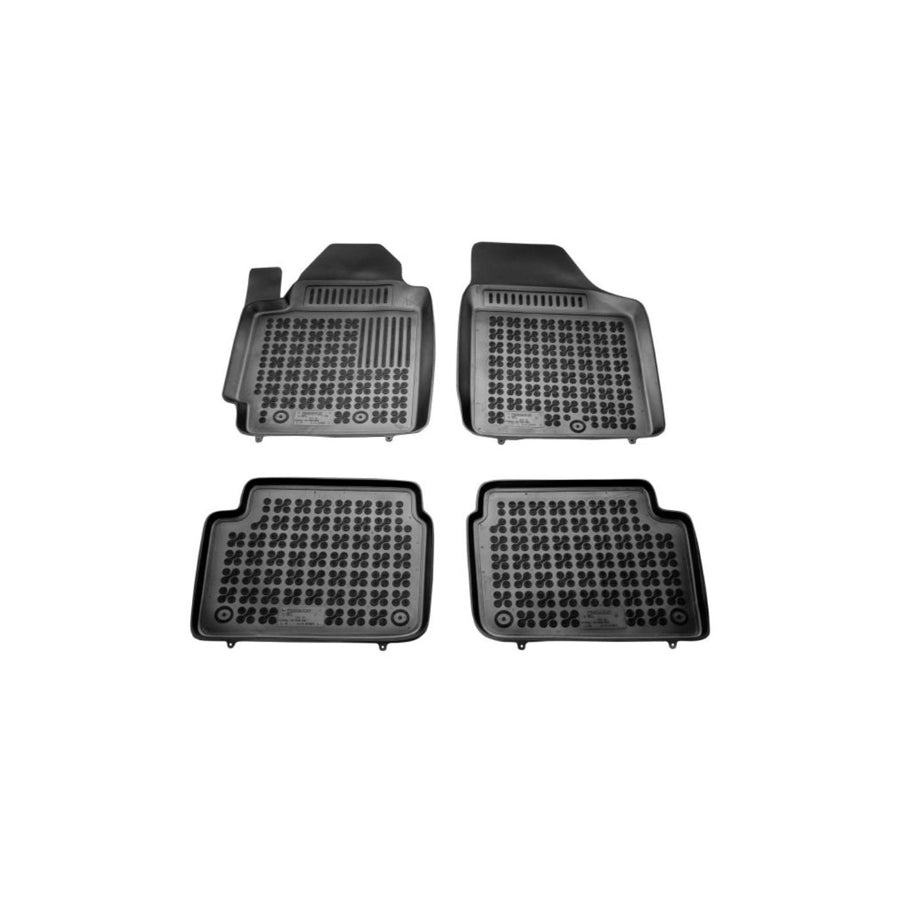 REZAW PLAST 201601 Floor mat set for HYUNDAI i10 I (PA) Elastomer, Front and Rear, Black