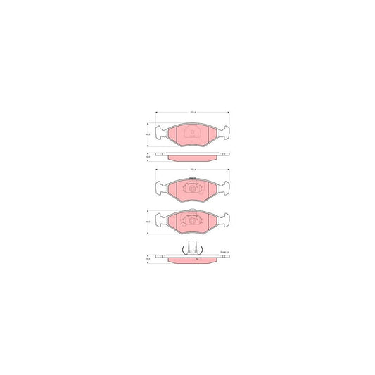 TRW Gdb1533 Brake Pad Set Not Prepared For Wear Indicator