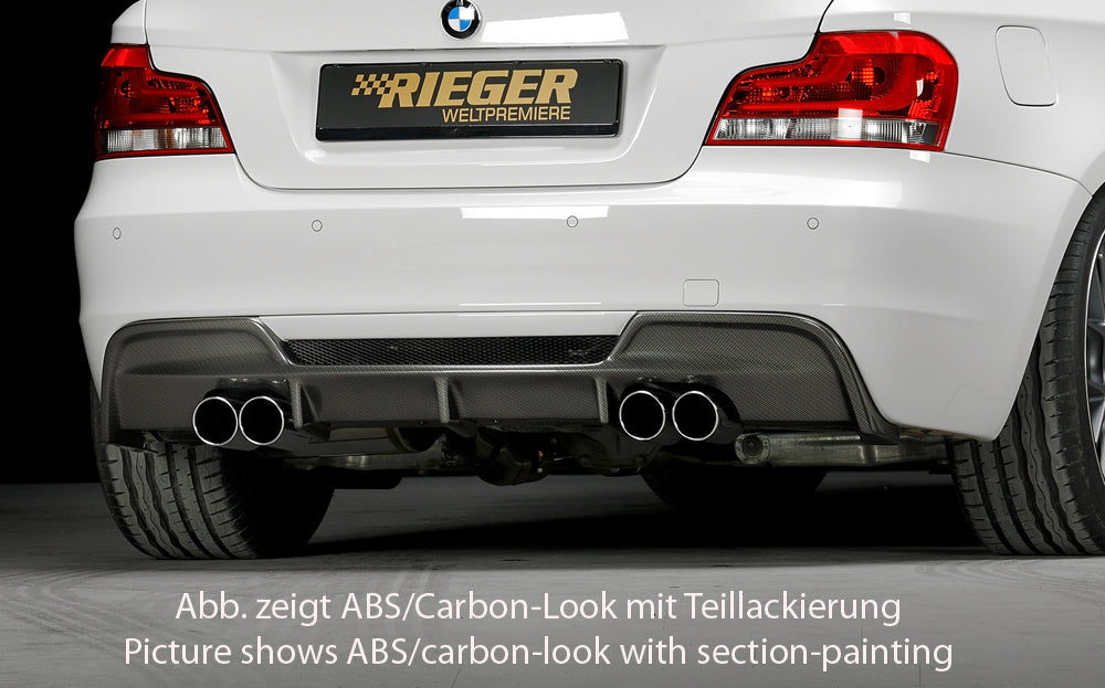 Rieger 00088025 BMW 1 Series E82 E88 Rear Diffuser