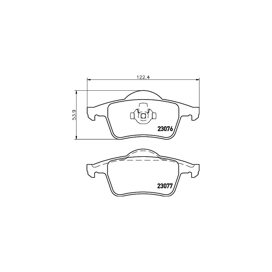 Hella 8DB 355 008 871 Brake Pad Set Not Prepared For Wear Indicator