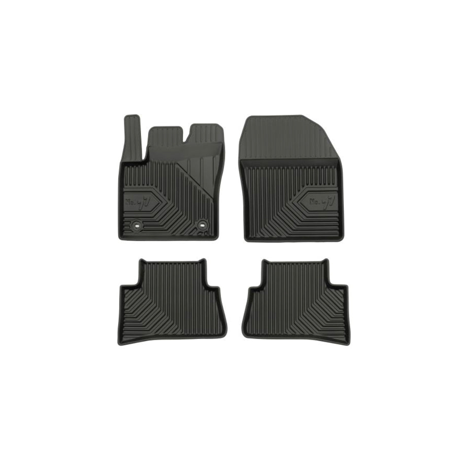 FROGUM Tailored 77407732 Floor mat set for TOYOTA C-HR (AX10) Elastomer, Front and Rear, Quantity: 4, Black, (LHD)