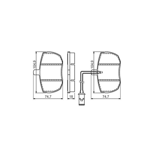 Bosch 0986494535 Brake Pad Set Incl Wear Warning Contact With Anti Squeak Plate With Mounting Manual BP1456