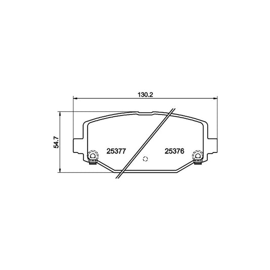 Hella 8DB 355 020 311 Brake Pad Set With Acoustic Wear Warning With Accessories
