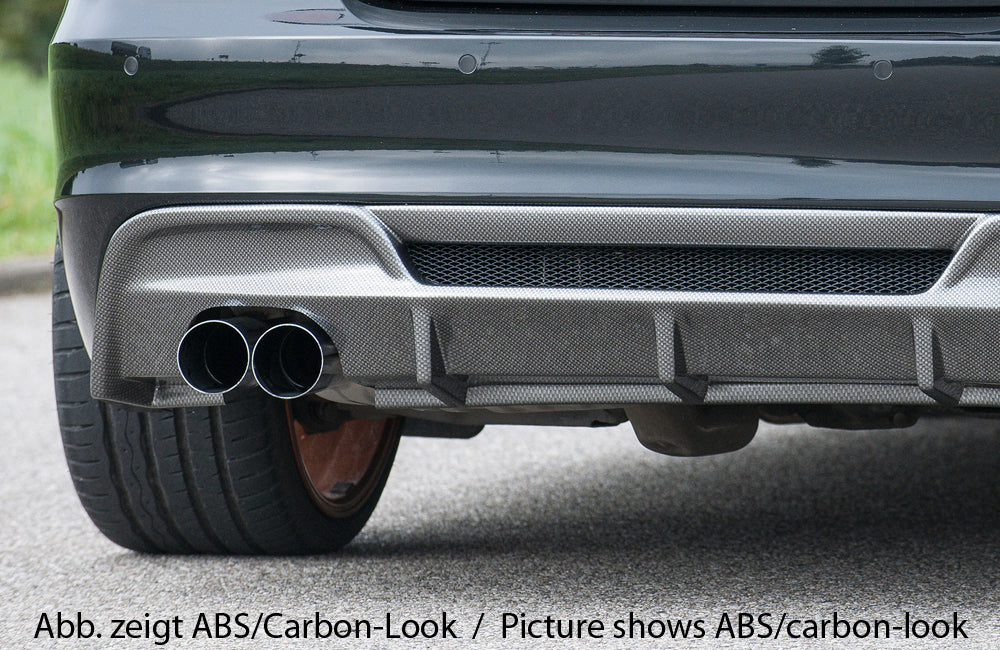 Rieger 00088025 BMW 1 Series E82 E88 Rear Diffuser for Twin Tailpipe Left & Right - Glossy Black