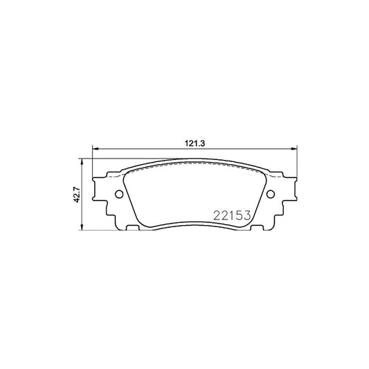 Hella 8DB 355 024 631 Brake Pad Set Not Prepared For Wear Indicator