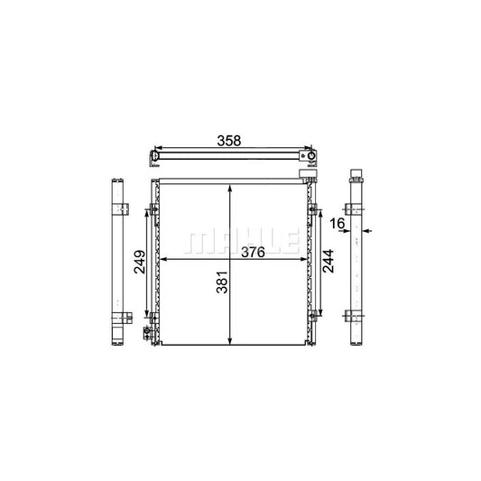 MAHLE ORIGINAL AC 470 000S Air conditioning condenser without dryer