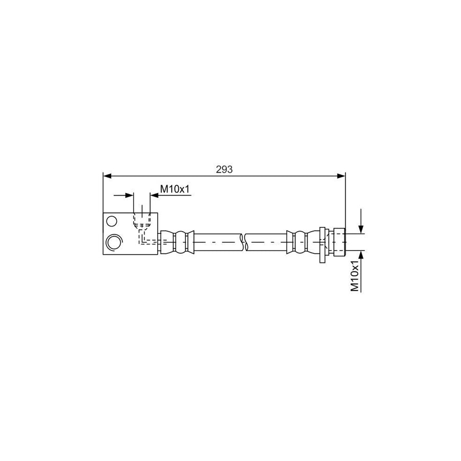 BOSCH 1 987 481 622 Brake Hose 255Mm M10X1 