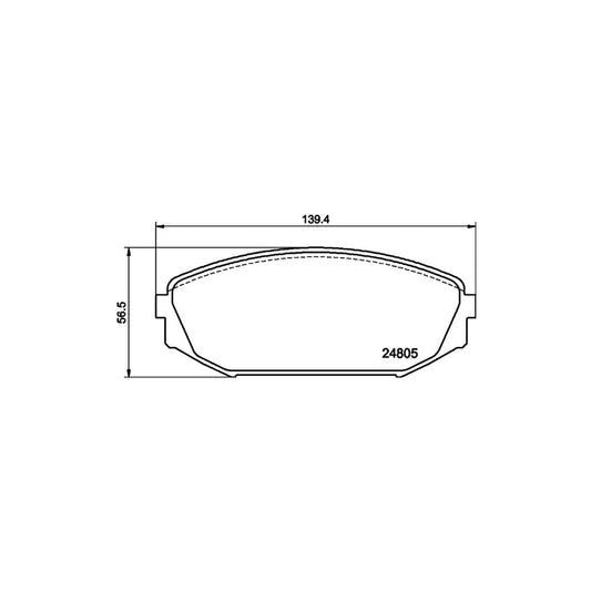 Hella 8DB 355 014 681 Brake Pad Set For Honda Odyssey With Acoustic Wear Warning