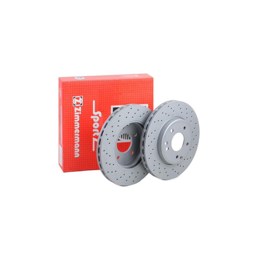 ZIMmERMANN SPORT COAT Z 400 1435 52 Brake Disc Internally Vented Perforated Coated High carbon