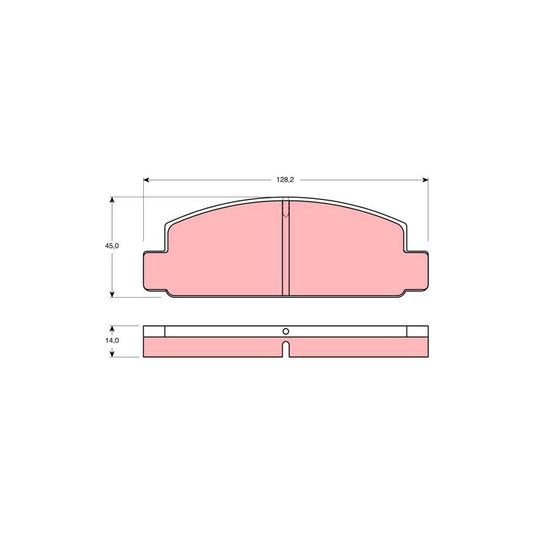 TRW Gdb176 Brake Pad Set For Mazda Rx 7 I Sa Not Prepared For Wear Indicator