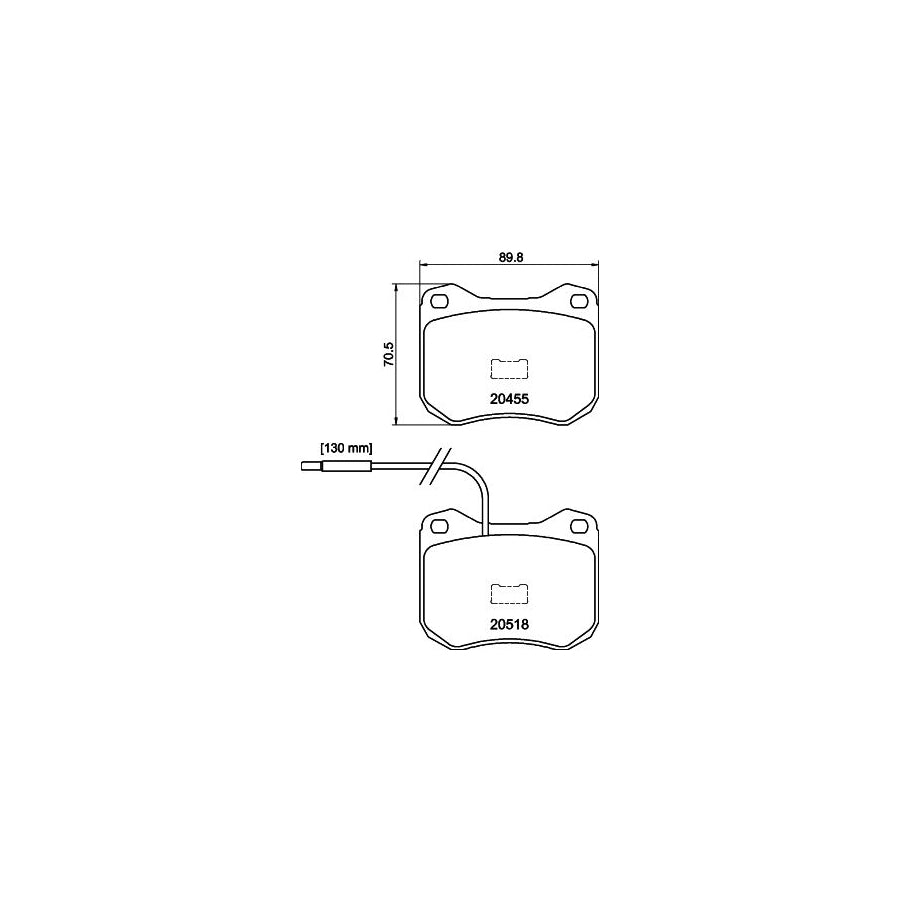 Hella 8DB 355 017 421 Brake Pad Set With Acoustic Wear Warning