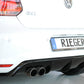 Rieger 00088039 VW 6R Mk6 Polo Rear Diffuser for Twin Tailpipe Left - Glossy Black