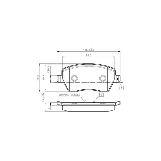 Bosch 0986Tb2448 Brake Pad Set Front Axle Rear Axle Excl Wear Warning Contact