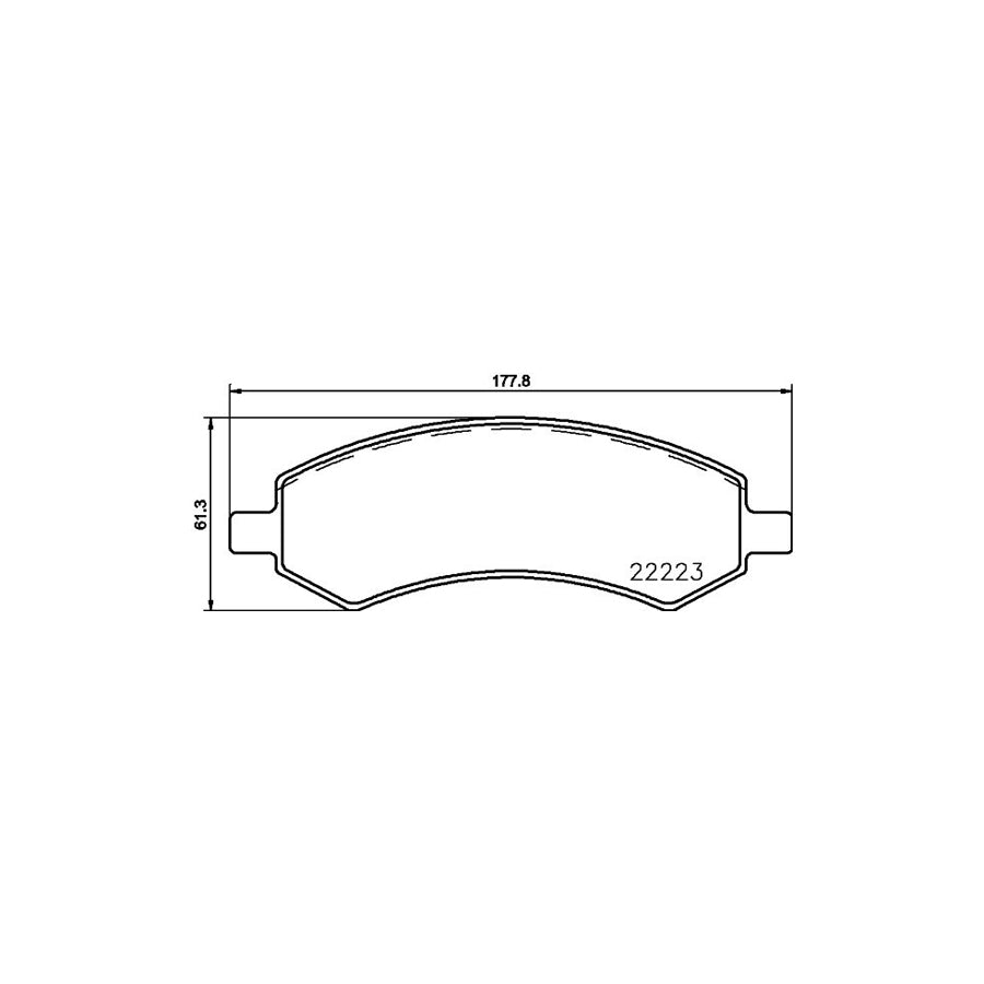 Hella 8DB 355 023 331 Brake Pad Set Not Prepared For Wear Indicator With Accessories
