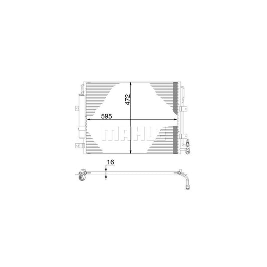 MAHLE ORIGINAL AC 273 000S Air conditioning condenser with dryer