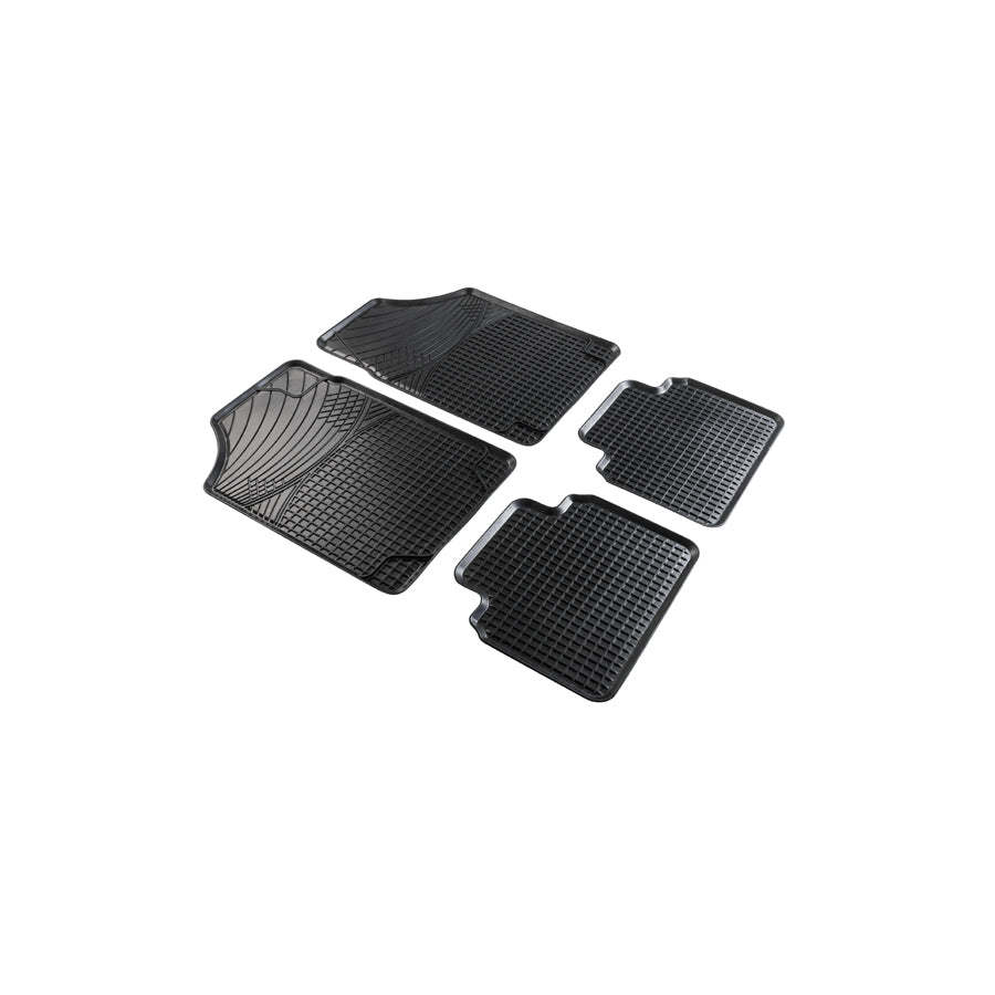WALSER Tailored, Perfect Fit 28011 Floor mat set Elastomer, Front and Rear, Quantity: 4, Black
