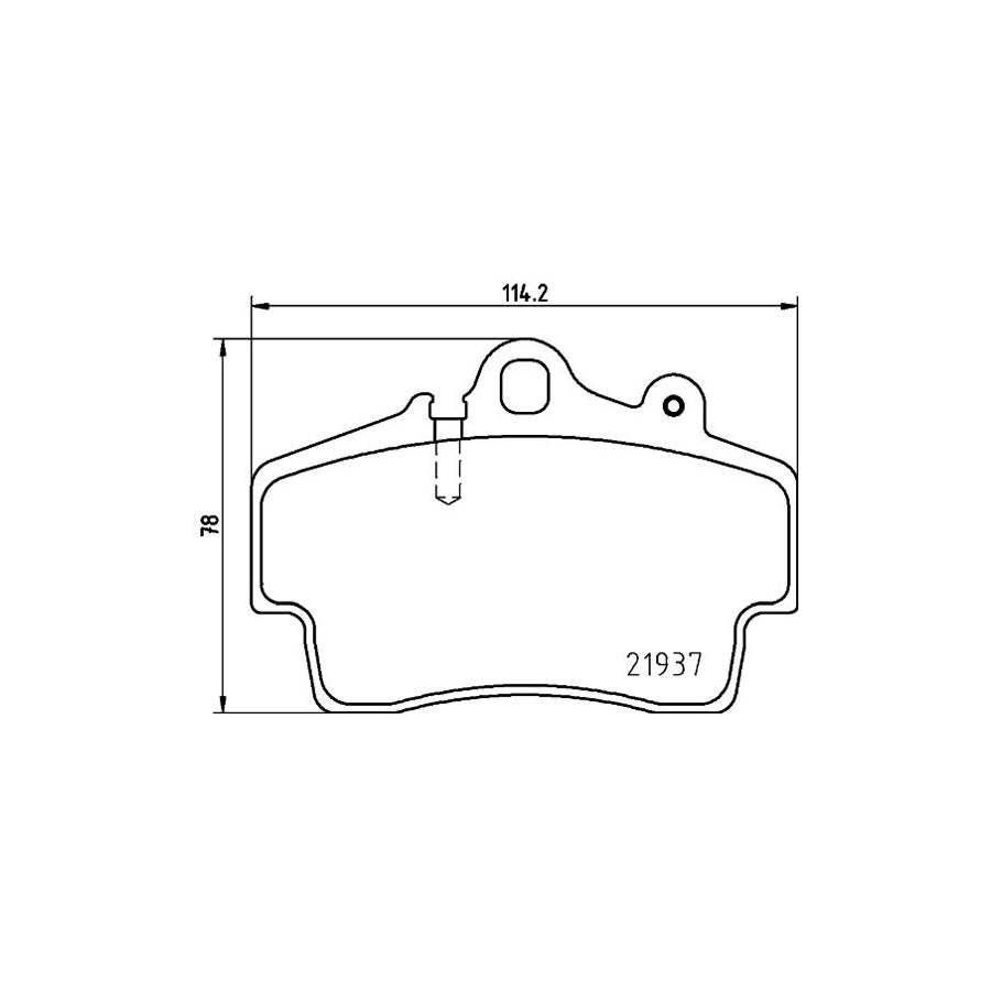 Hella 8DB 355 018 471 Brake Pad Set Prepared For Wear Indicator