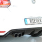 Rieger 00088039 VW 6R Mk6 Polo Rear Diffuser for Twin Tailpipe Left - Glossy Black