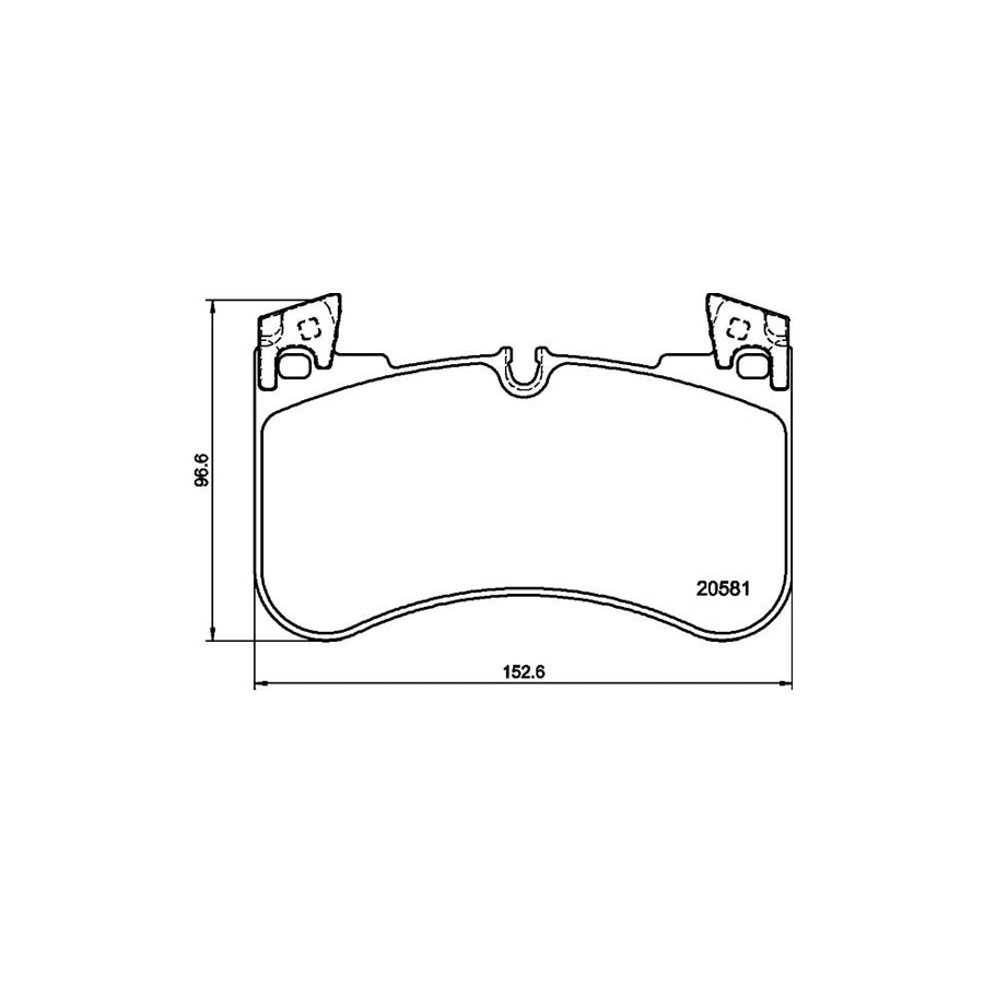 Hella 8DB 355 039 881 Brake Pad Set Prepared For Wear Indicator