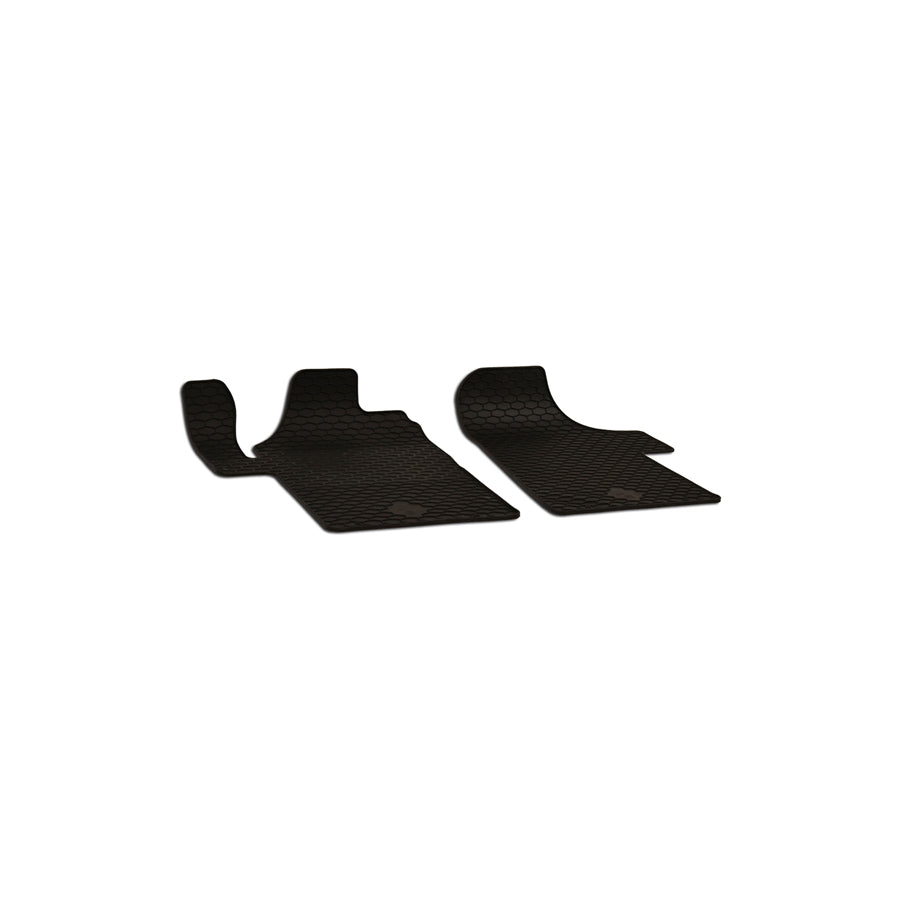 WALSER Tailored 50622 Floor mat set Elastomer, Front, Quantity: 2, Black