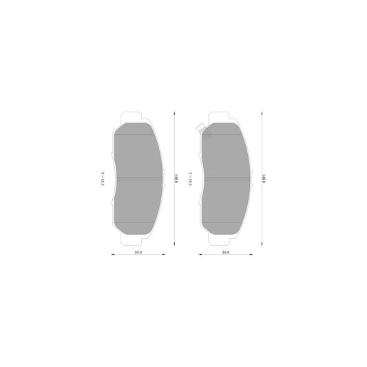 Bosch 0986Ab2387 Brake Pad Set With Acoustic Wear Warning BP2387N
