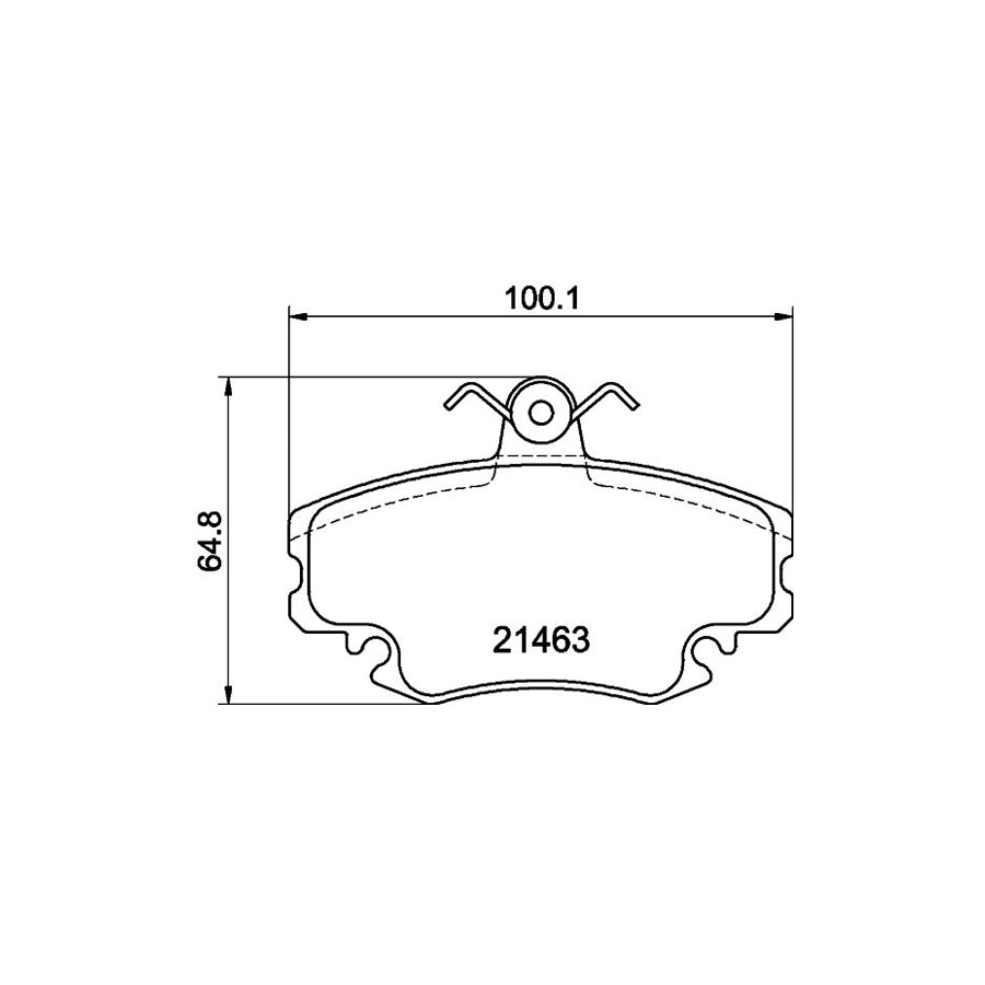 Hella 8DB 355 018 131 Brake Pad Set Incl Wear Warning Contact With Brake Caliper Screws