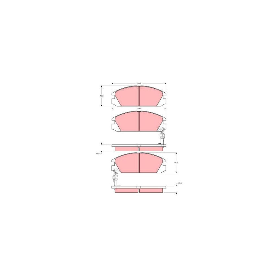 TRW Gdb925 Brake Pad Set With Acoustic Wear Warning