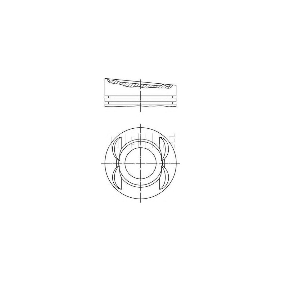 MAHLE ORIGINAL 028 05 13 Piston 85,01 mm, with piston rings