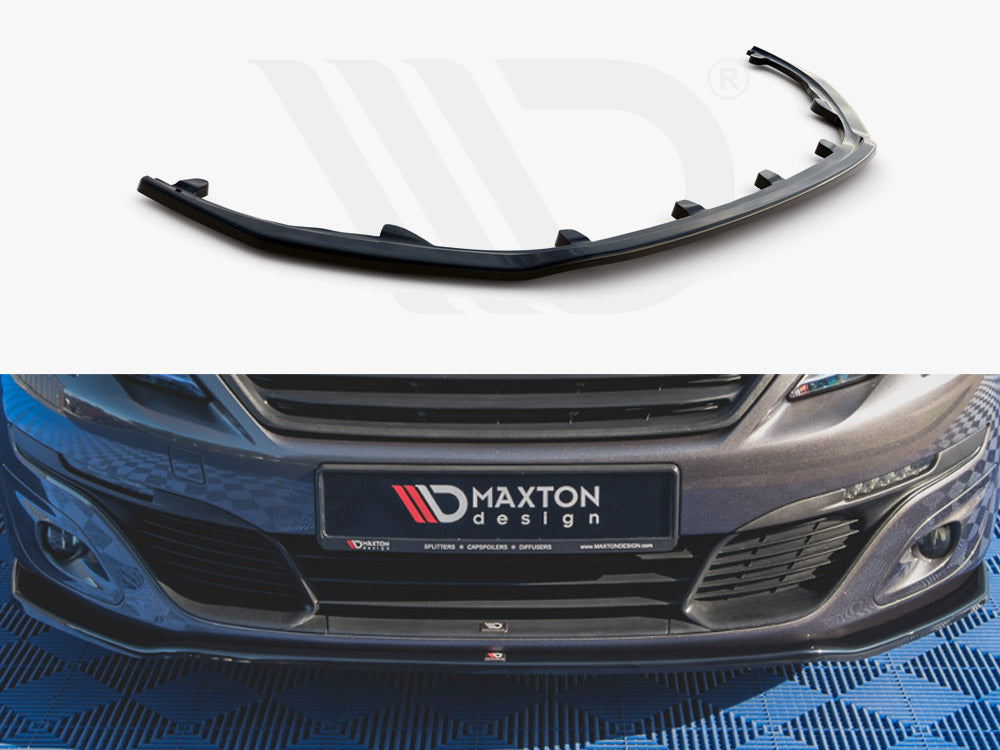 Maxton Design PE-308-2F-FD1T Front Splitter V1 Peugeot 308 MK2 Facelift (2017-) | Duco Car Parts UK Car Parts