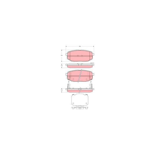 TRW Gdb3384 Brake Pad Set For Hyundai Equus Centennial Js With Acoustic Wear Warning