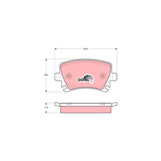 TRW Cotec Gdb1551 Brake Pad Set Not Prepared For Wear Indicator