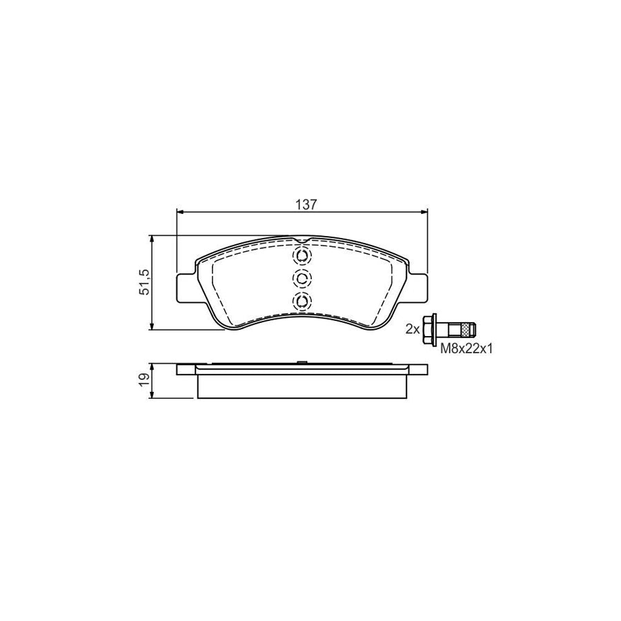 Bosch 0986495051 Brake Pad Set With Mounting Manual BP318