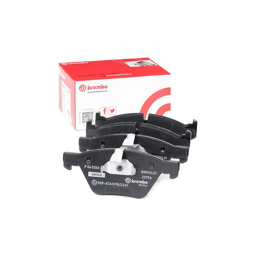 Brembo P 06 036X Brake Pad Set Prepared For Wear Indicator