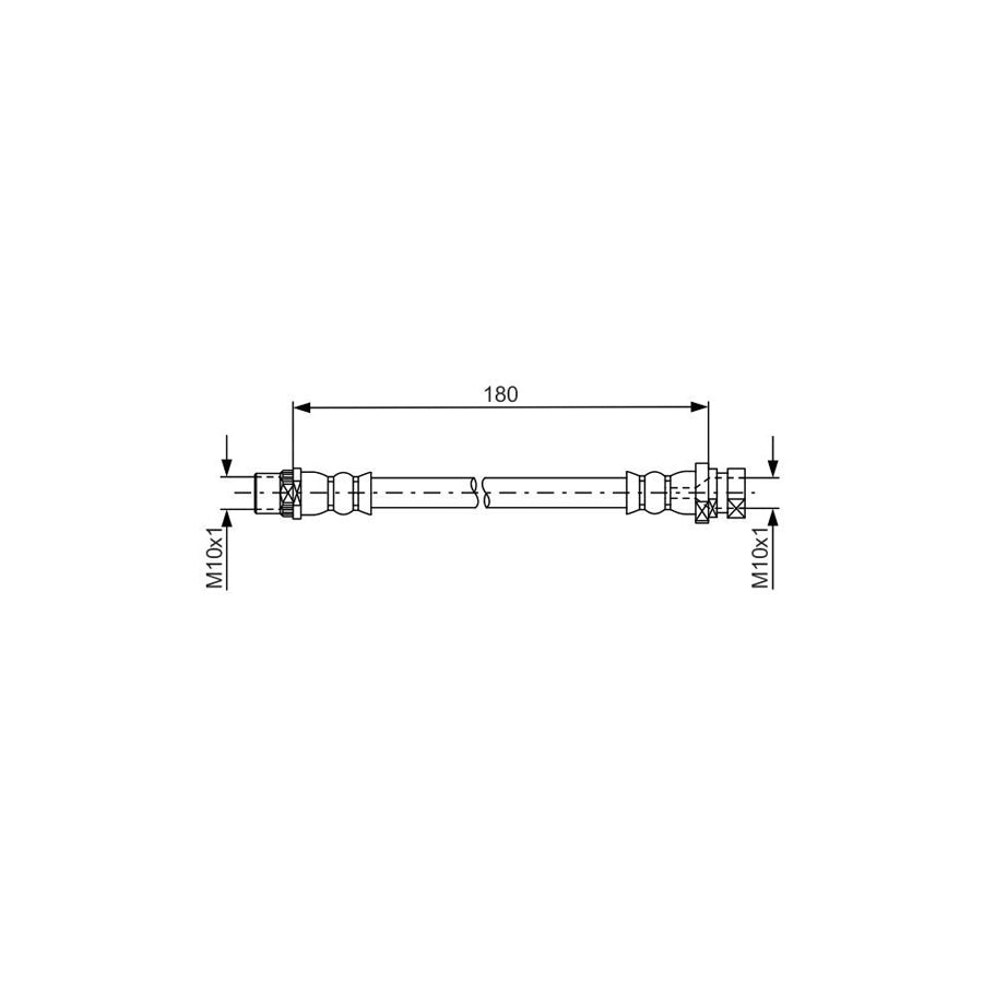 BOSCH 1 987 481 682 Brake Hose for RENAULT KANGOO 180Mm