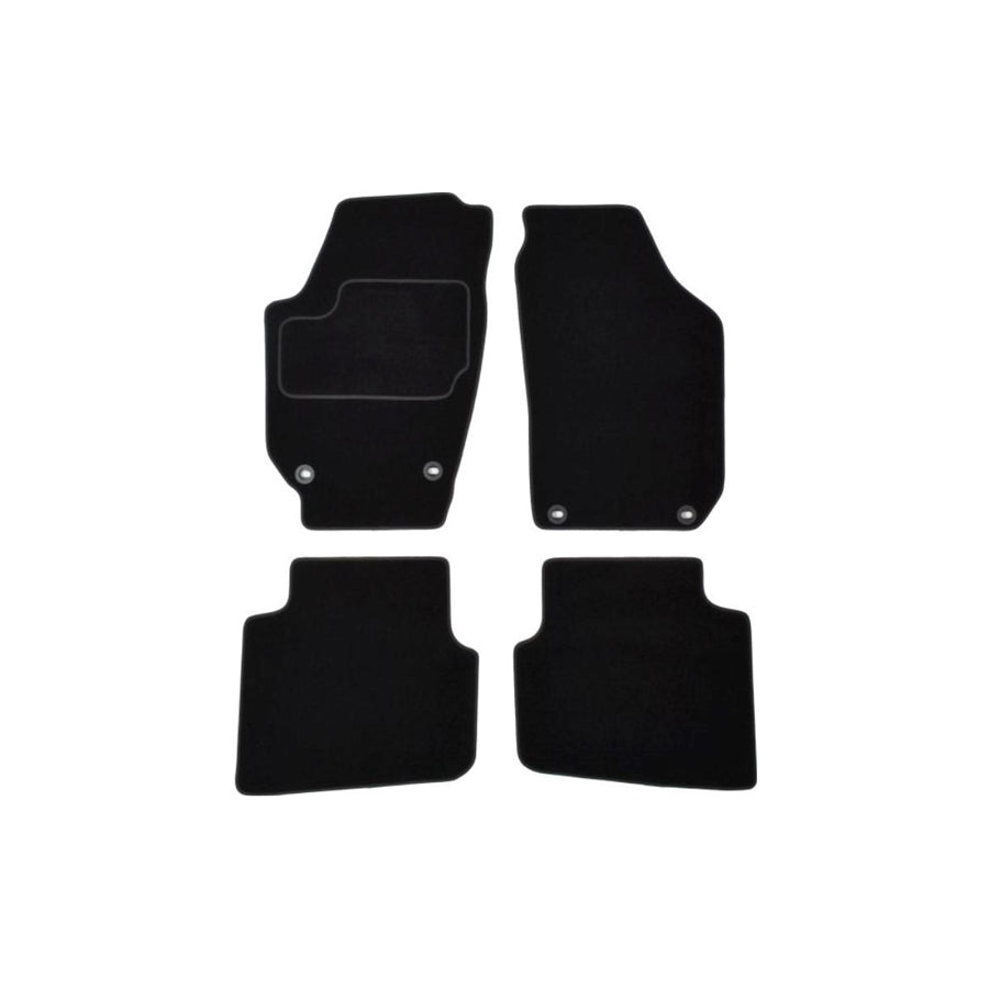 MAMMOOTH Tailored A041 SKO95 PRM 01 Floor mat set for SKODA Roomster (5J) Textile, Front and Rear, Quantity: 4, Black