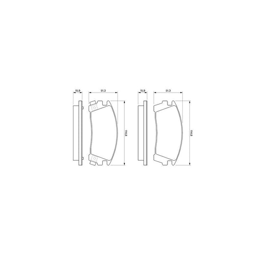 Bosch 0986461760 Brake Pad Set For Nissan Sunny With Acoustic Wear Warning BP610