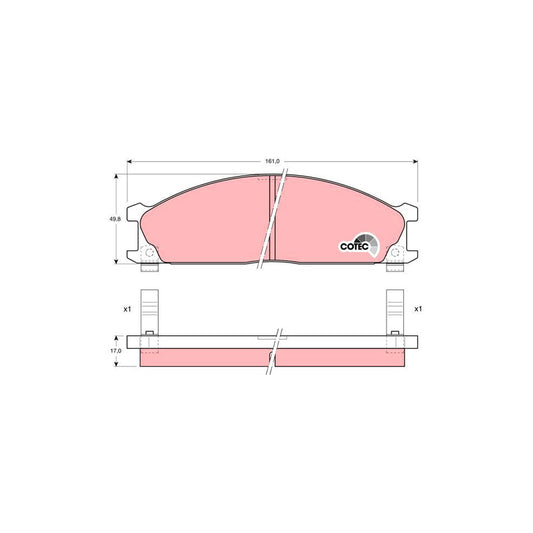 TRW Cotec Gdb766 Brake Pad Set With Acoustic Wear Warning