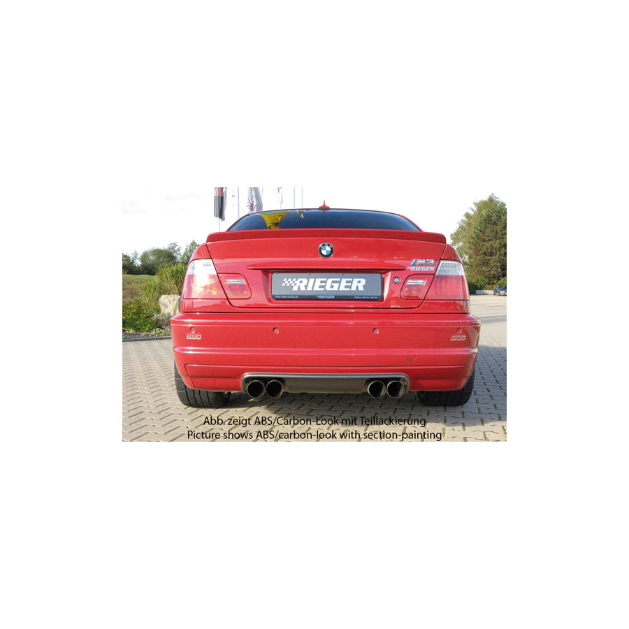 Rieger 00099519 BMW E46 Rear Diffuser - Carbon-Look