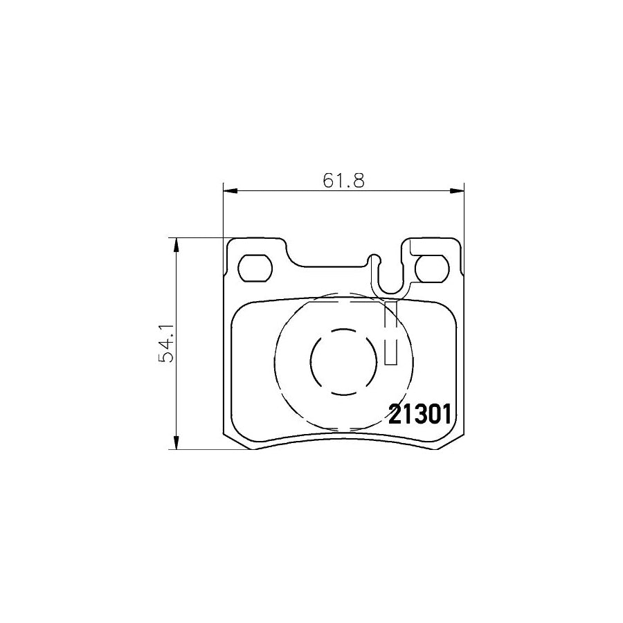 Hella 8DB 355 007 671 Brake Pad Set Prepared For Wear Indicator